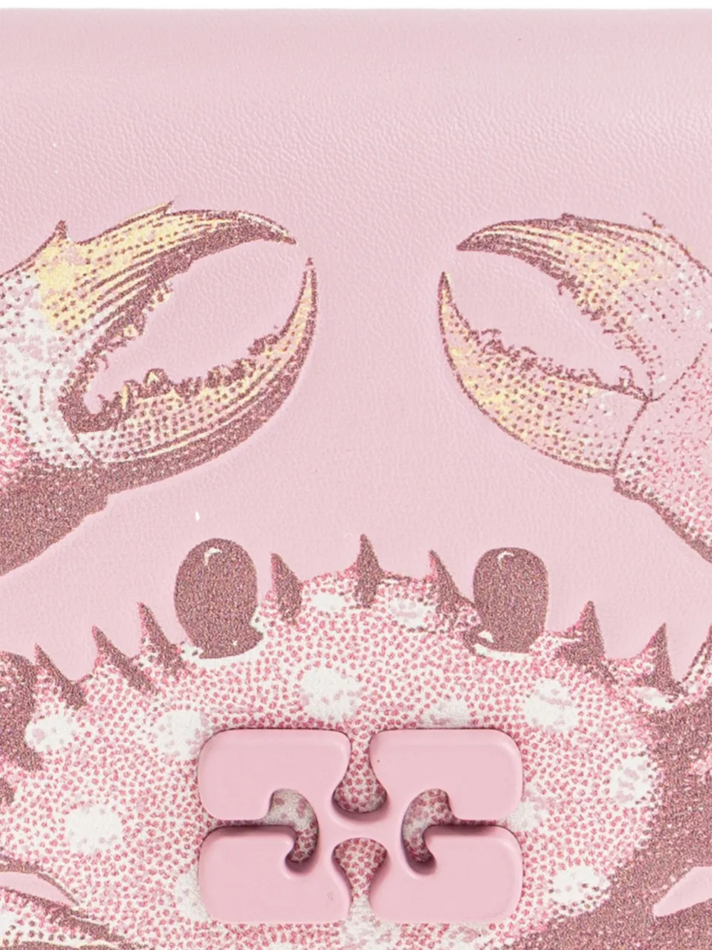 GANNI Butterfly portemonnee met krab-print Roze