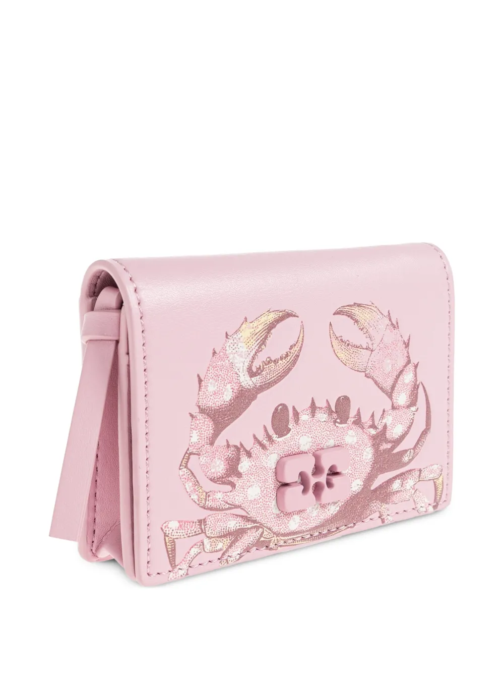 GANNI Butterfly portemonnee met krab-print Roze