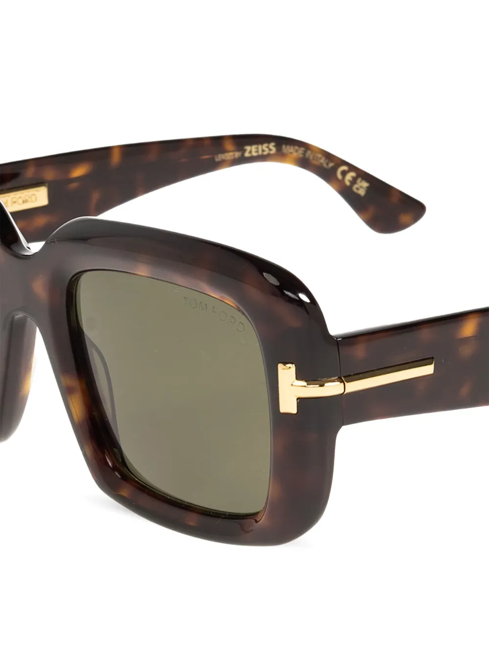 TOM FORD Eyewear Zonnebril met schildpadschild-effect Bruin