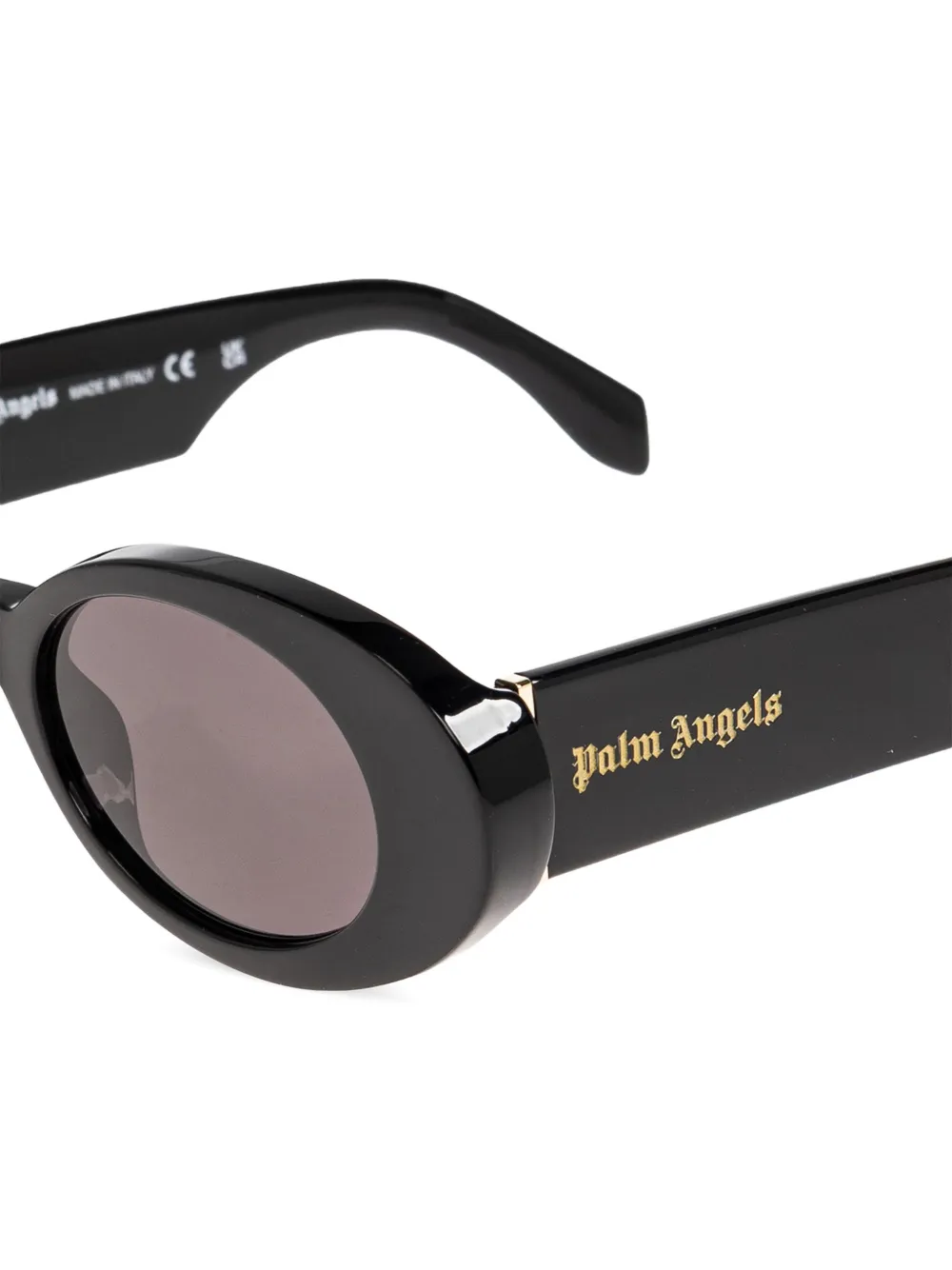 Palm Angels Eyewear Zonnebril met rond montuur Zwart