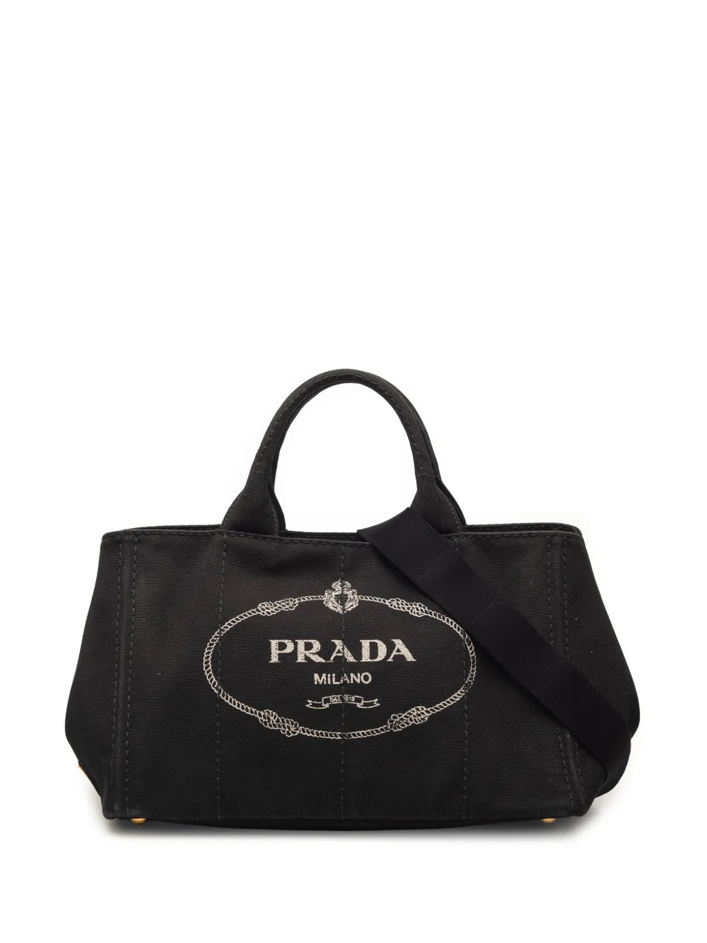 Prada Pre-Owned 2013-2026 Canvas Canapa Logo satchel - Nero