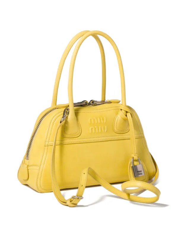 Miu Miu Vivant ナッパレザーバッグ | イエロー | FARFETCH JP