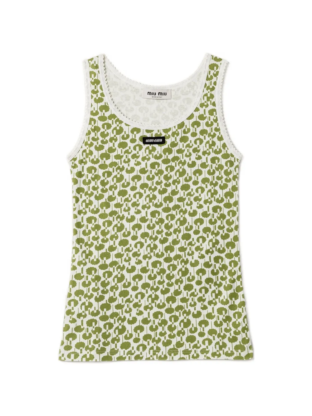 Miu Miu cotton tank top - Toni neutri
