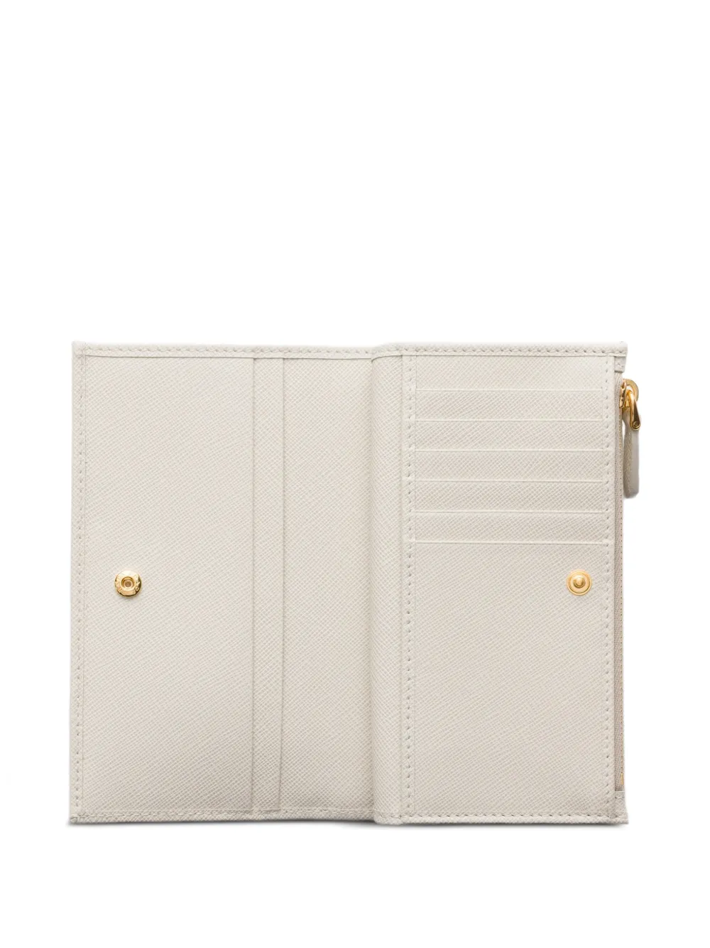 Prada Portemonnee van saffiano leer Beige