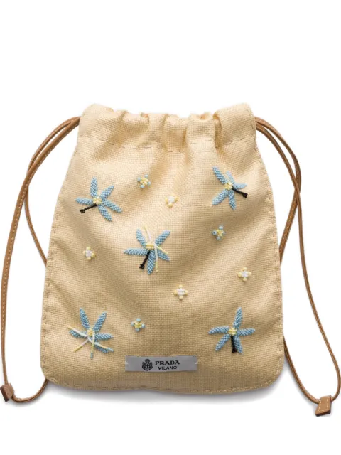 Prada embroidered-canvas smartphone case