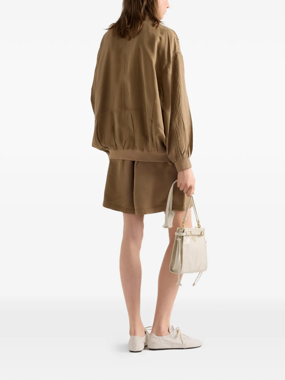 Prada Old zijden shorts Beige