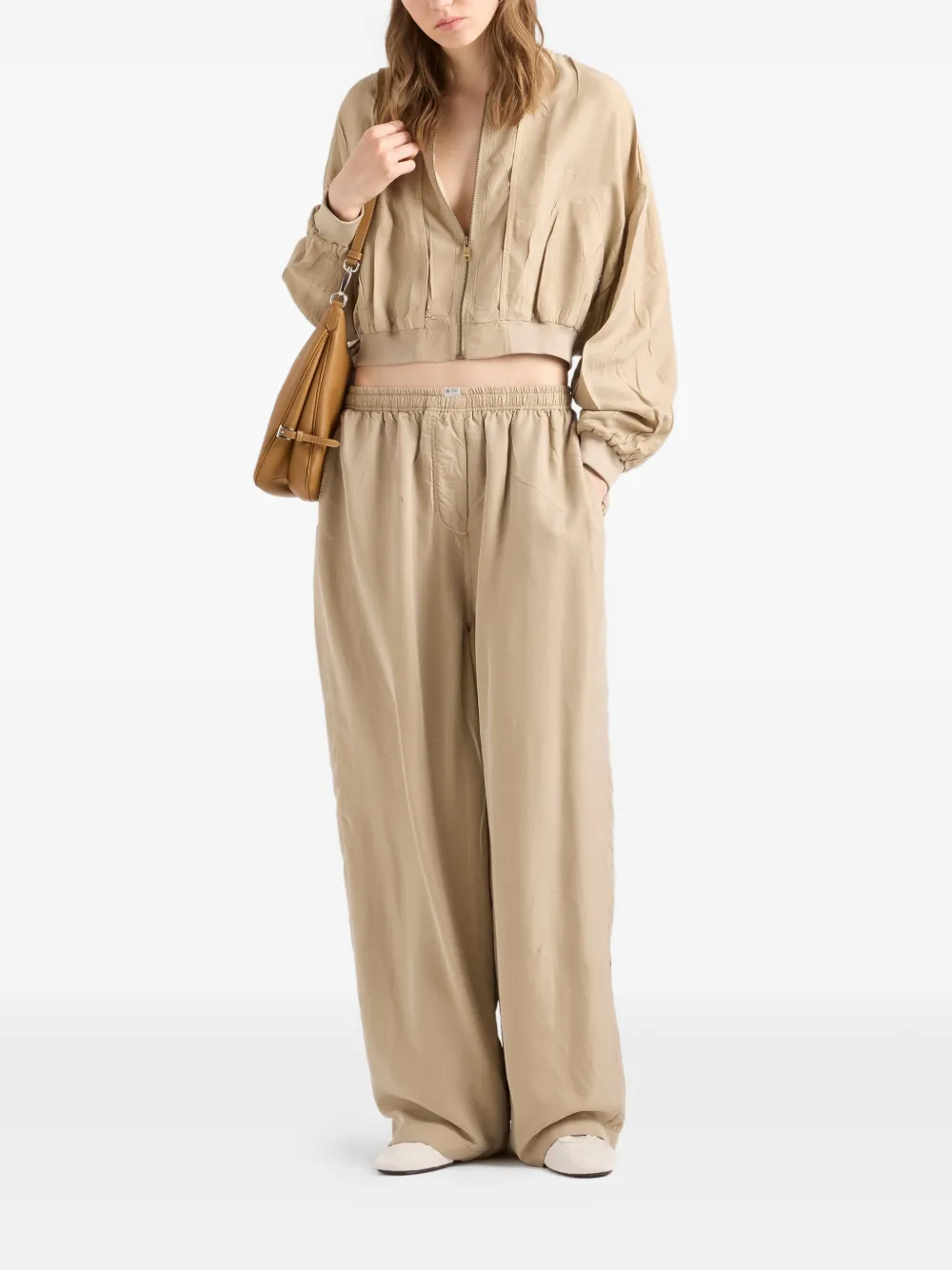 Prada Old zijden broek Beige