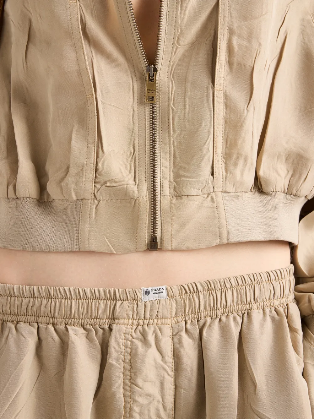 Prada Old zijden broek Beige