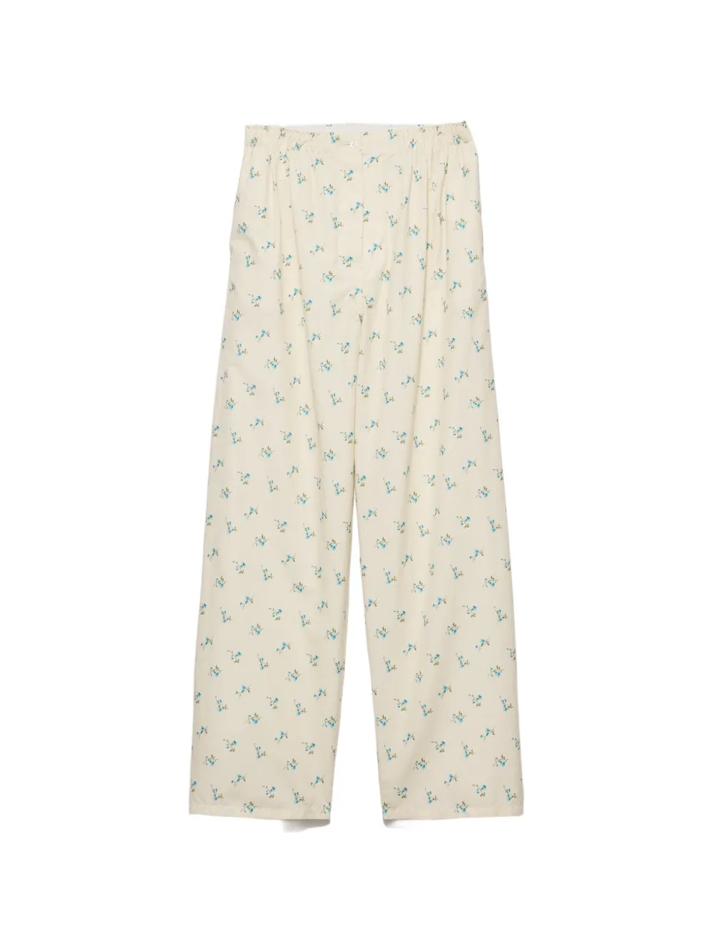 Prada floral-print old canvas pants - Nude