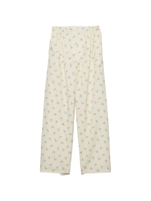 Prada floral-print old canvas pants