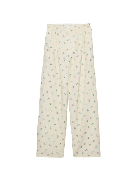 Prada floral-print old canvas pants