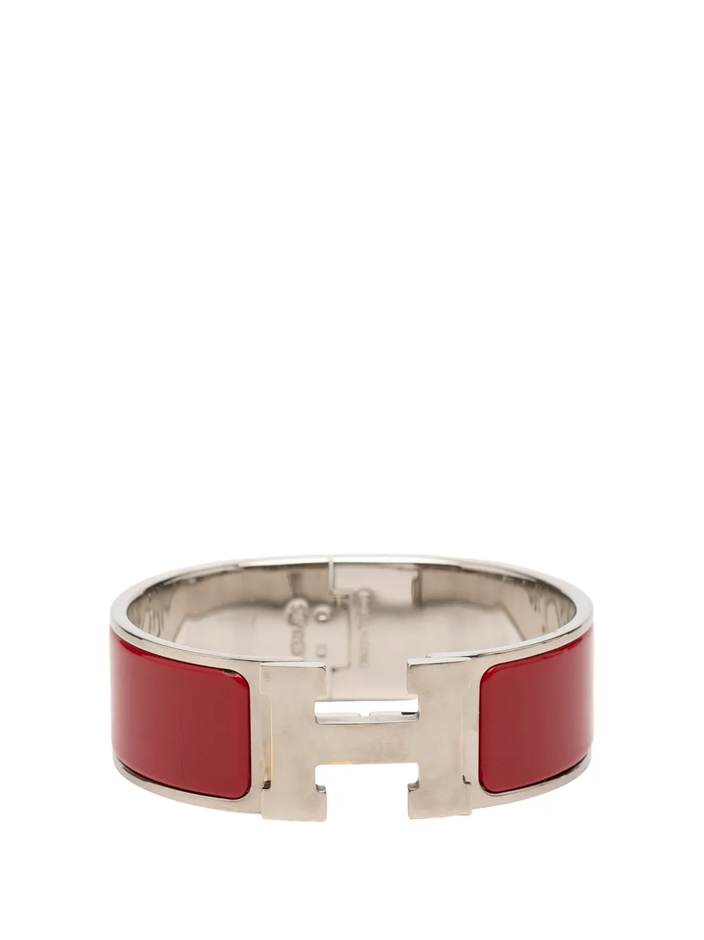 Hermès Pre-Owned 2000-2026 Wide Enamel Clic Clac H Bracelet GM costume bracelet - Rosso