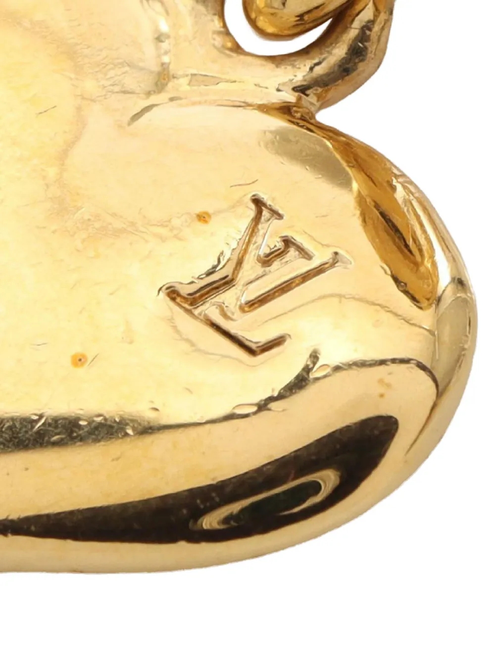 Louis Vuitton Pre-owned 2000-2026 Gold Plated Enamel Sweet Monogram Set of 3 Drop Push Back Earrings Costume Earrings, view 4