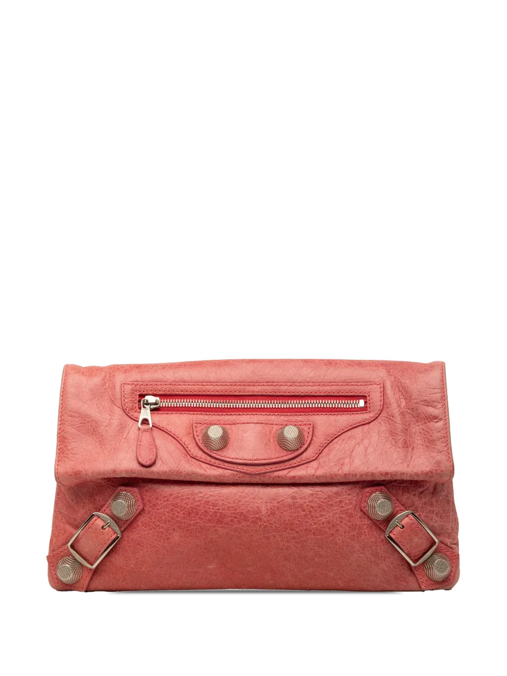 Balenciaga Pre-Owned 2005-2026 Lambskin Motocross Giant 12 Envelope clutch bag - Pink