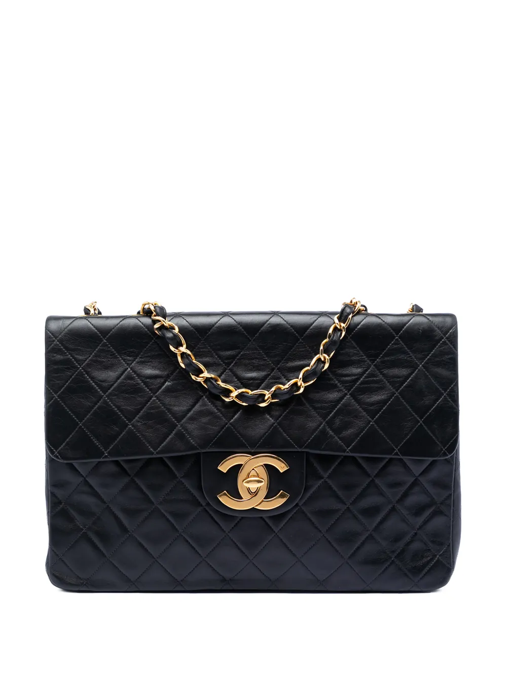 CHANEL Pre-Owned 1991-1994 Maxi XL Classic Lambskin Single Flap shoulder bag - Nero