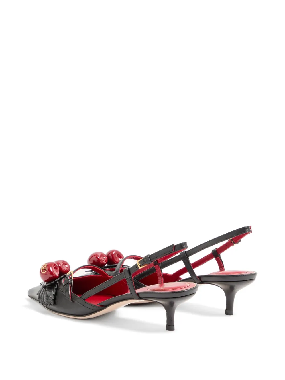 Valentino Garavani Cherryfic slingback pumps in kid 45mm Zwart