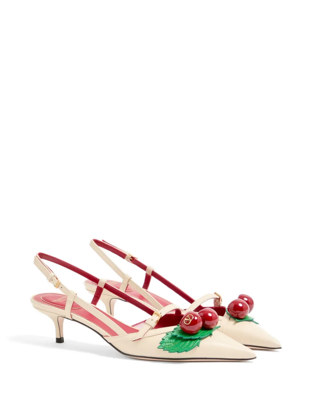 Valentino Garavani Cherrytic slingback pumps Beige