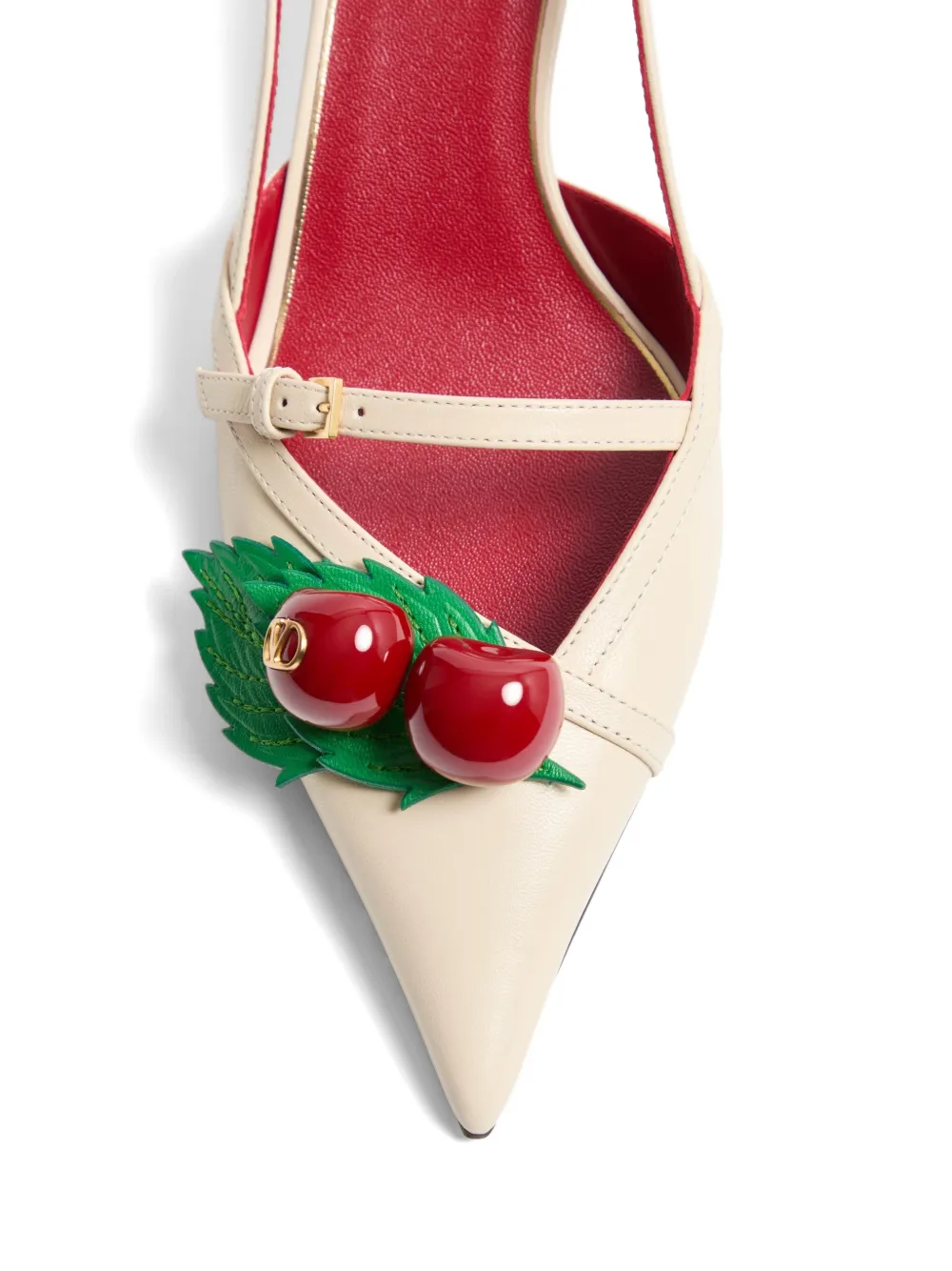 Valentino Garavani Cherrytic slingback pumps Beige