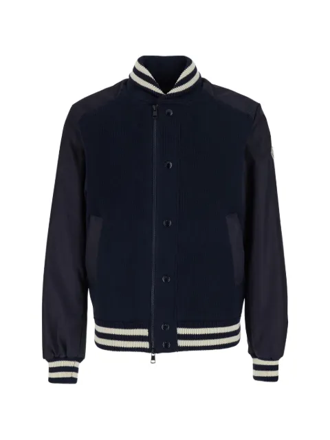 Moncler striped-trim panelled jacket