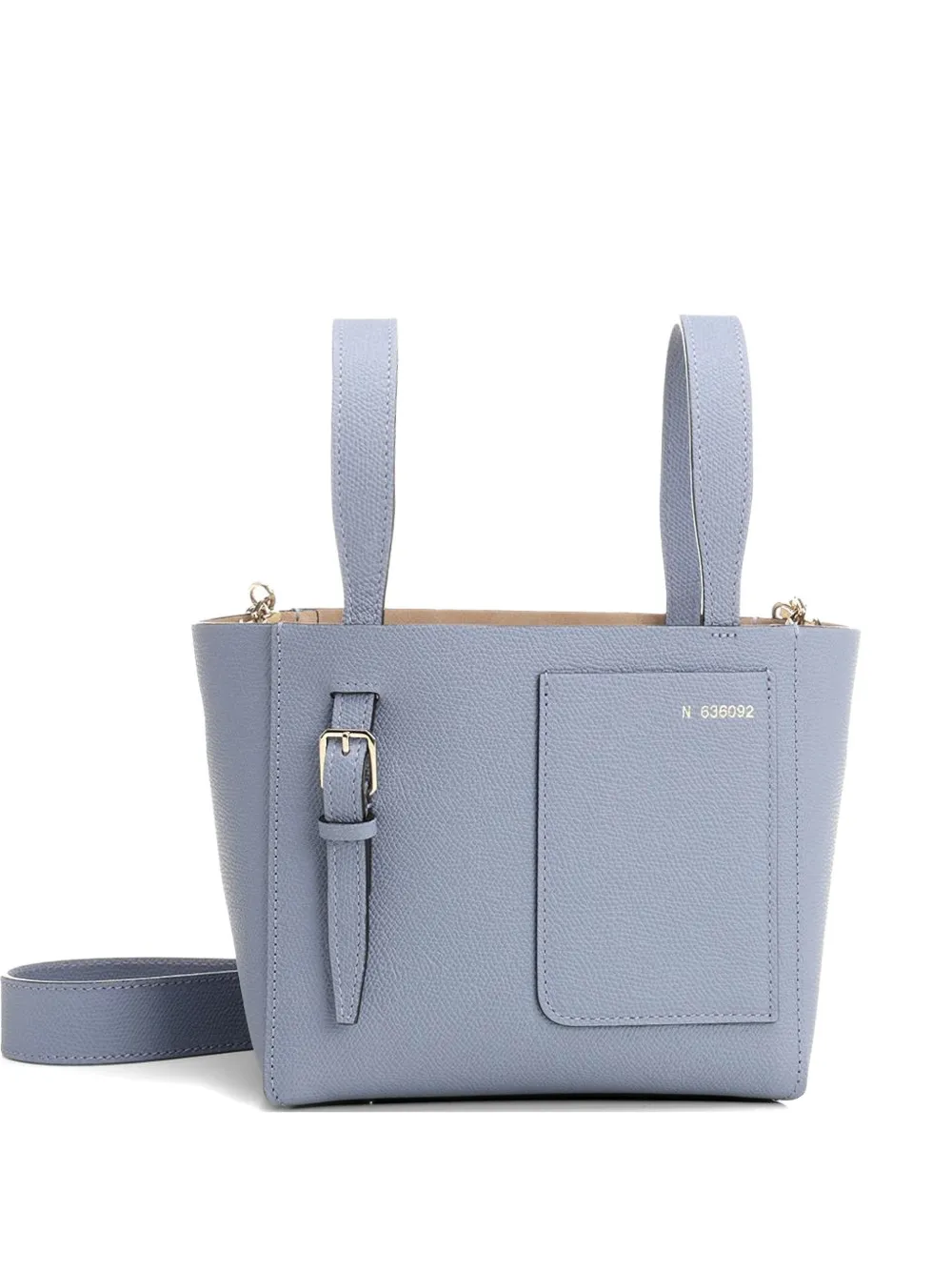 Valextra mini signature-detail tote bag - Blu