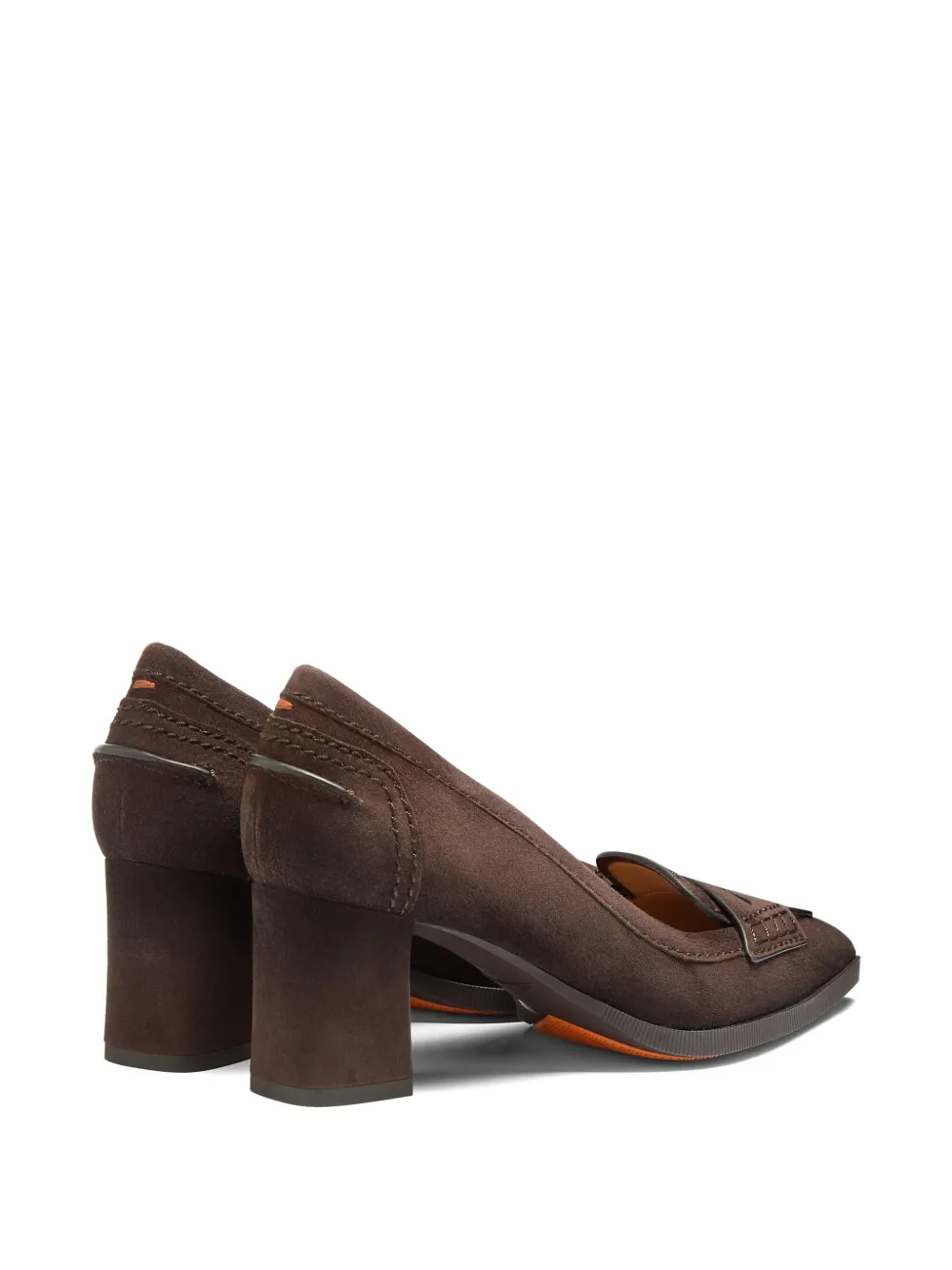Santoni Penny pumps met puntige neus Bruin