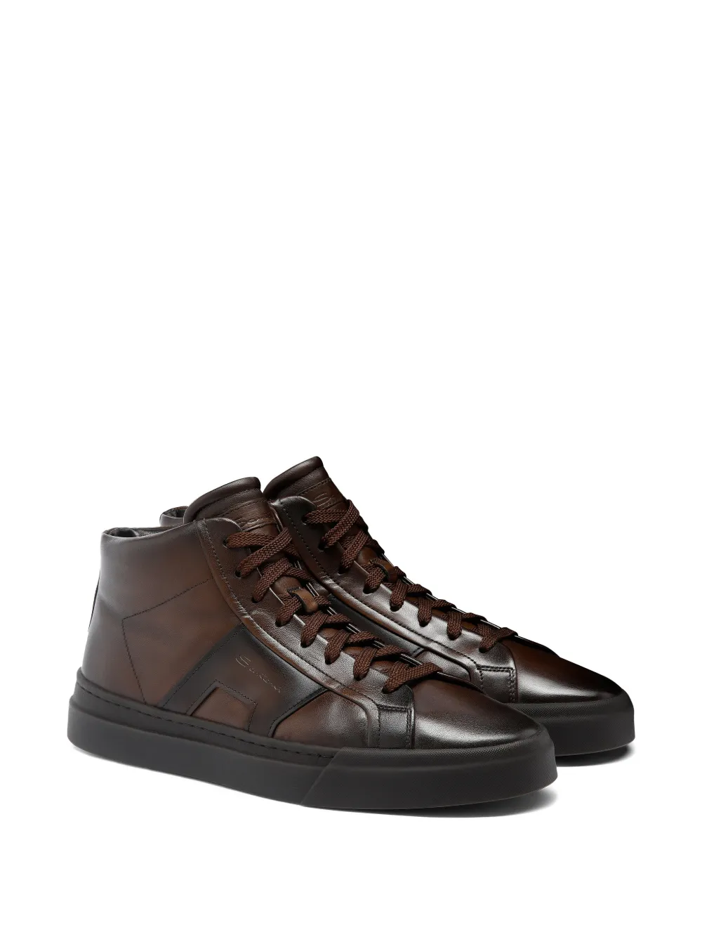 Santoni Loafers met dubbele gesp Bruin