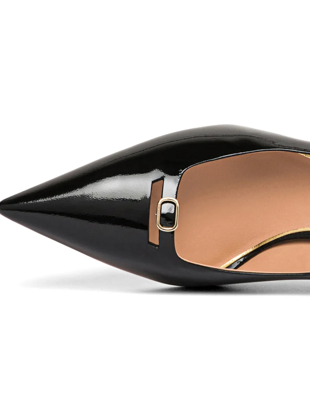 Santoni Lakleren pumps met gespdetail Zwart