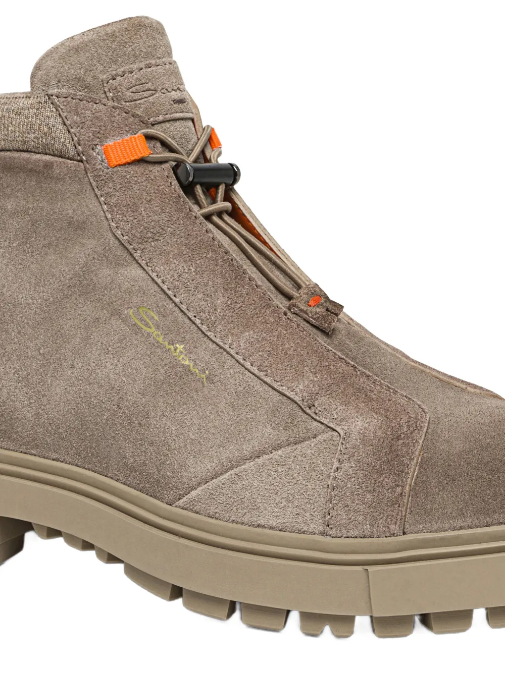 Santoni Suède wandellaarzen Bruin