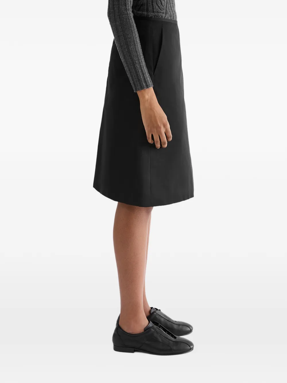 Jil Sander A-lijn midi-rok Zwart