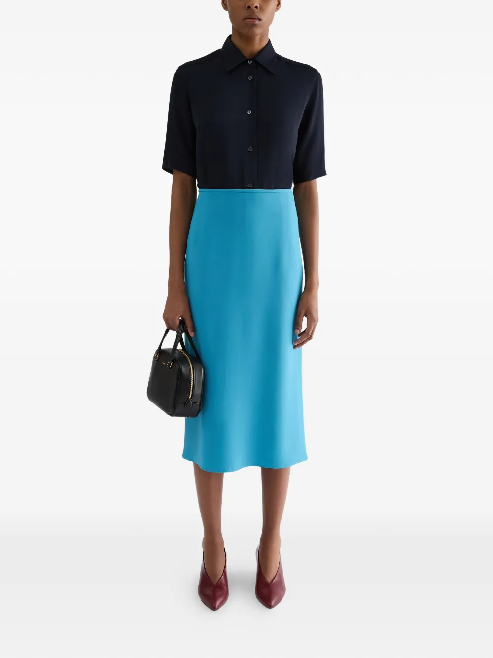 Jil Sander High waist kokerrok Blauw