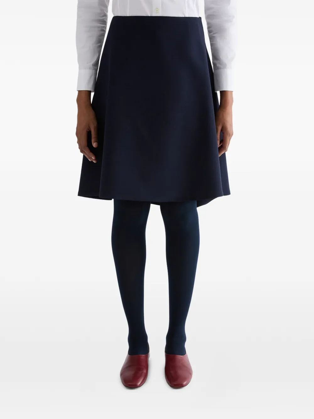 Jil Sander Asymmetrische midi-rok Blauw