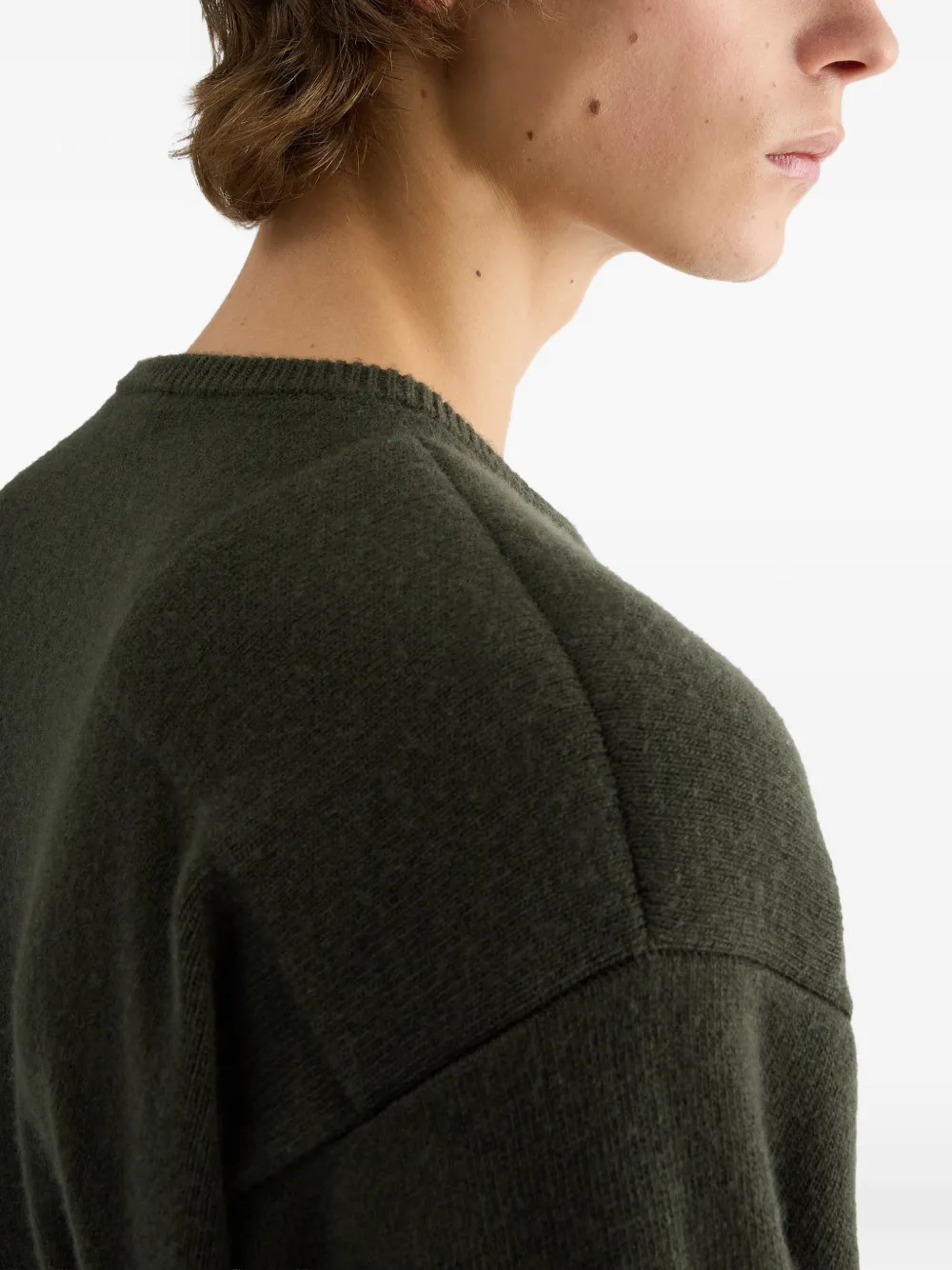 Jil Sander Trui met verlaagde schouders Groen