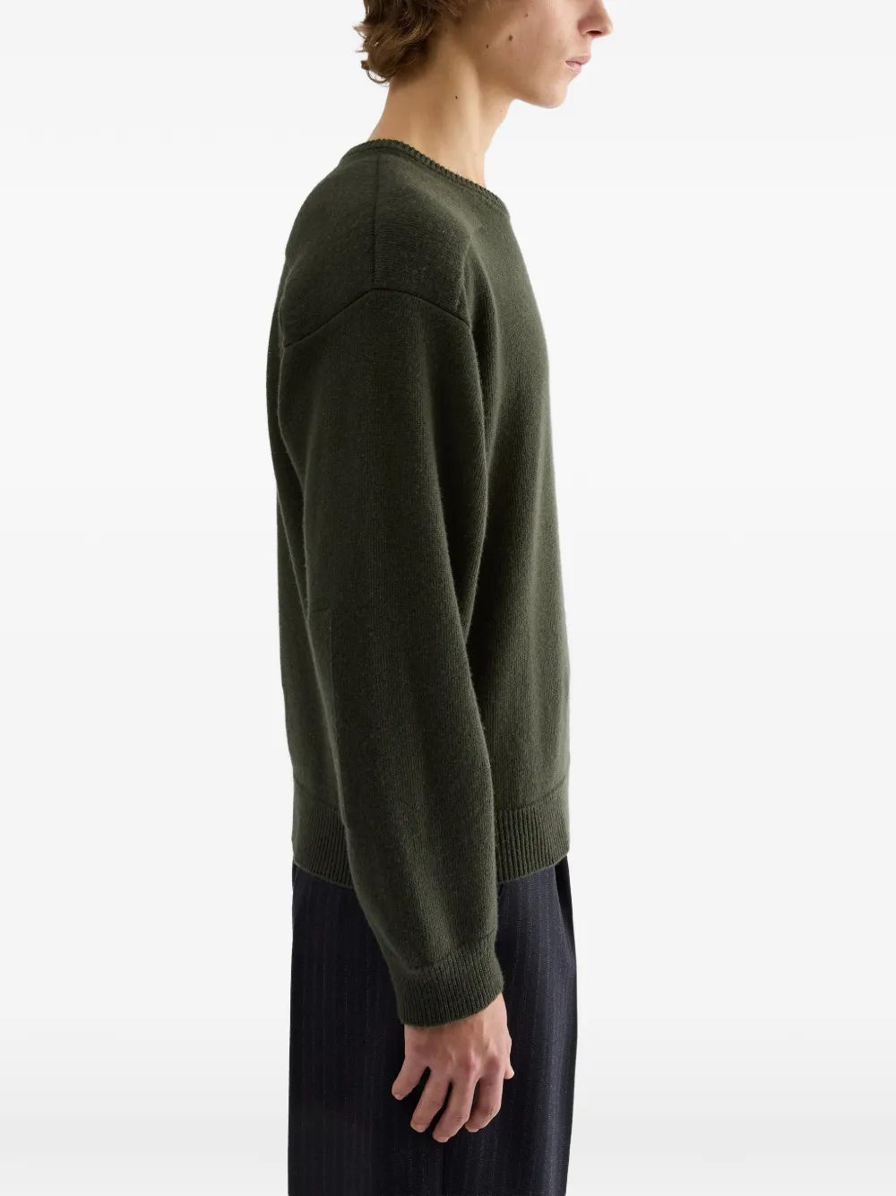 Jil Sander Trui met verlaagde schouders Groen