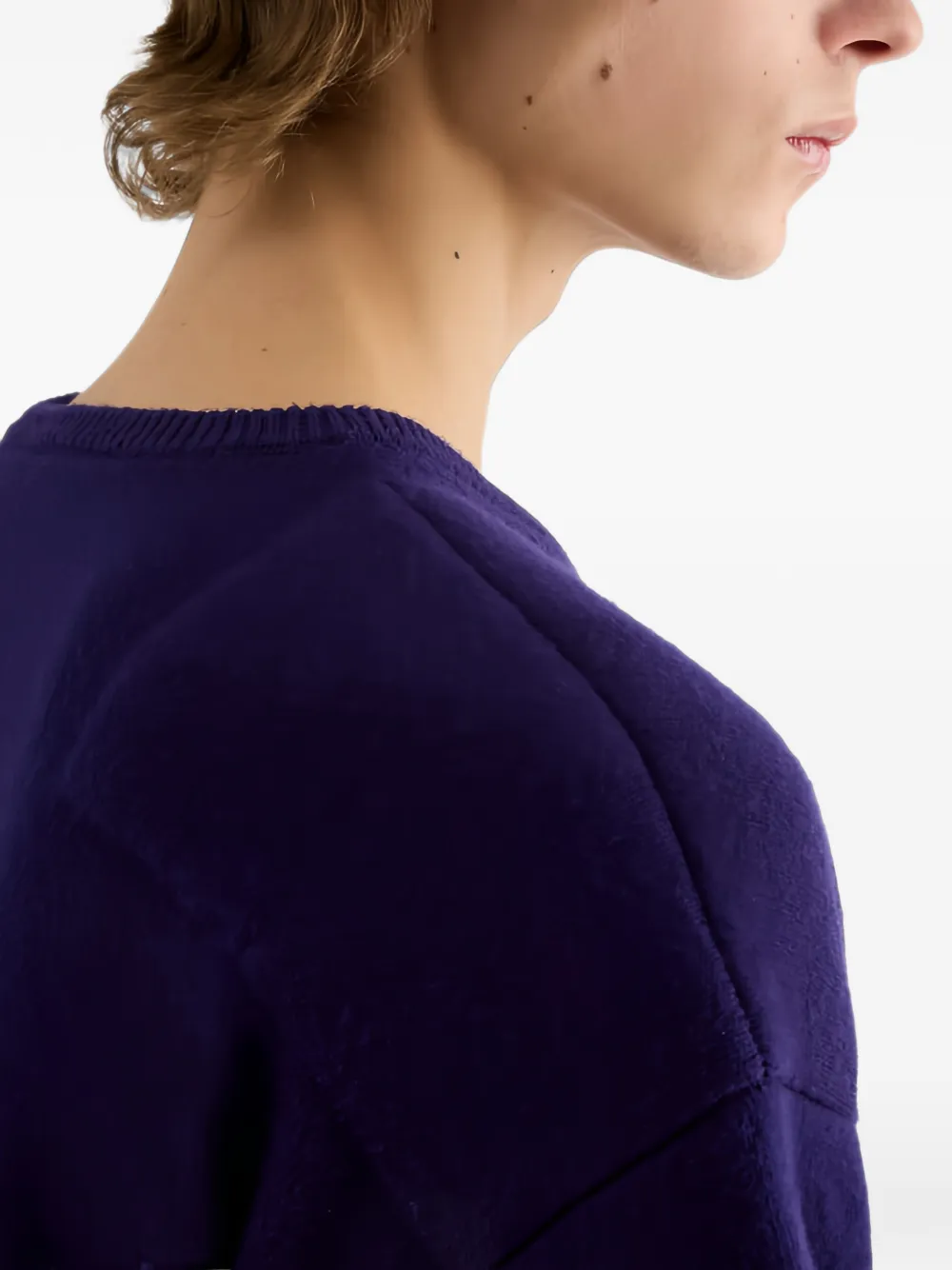 Jil Sander Trui met V-hals en verlaafde schouders Paars
