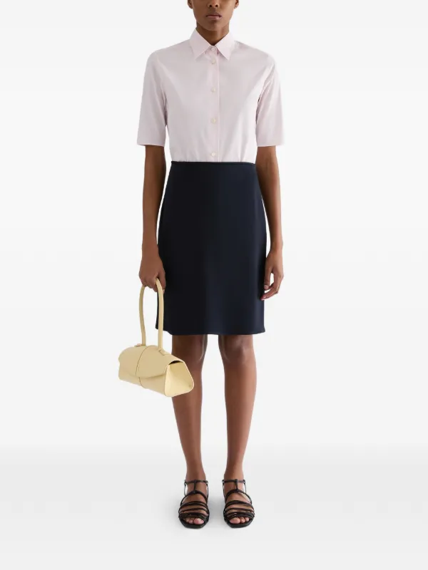 Jil Sander Aライン サテンスカート | ブルー | FARFETCH JP