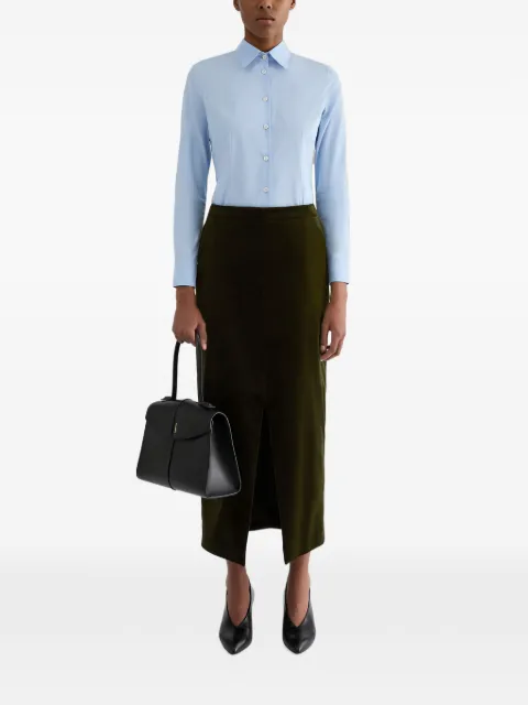 Jil Sander falda midi con abertura en la parte delantera