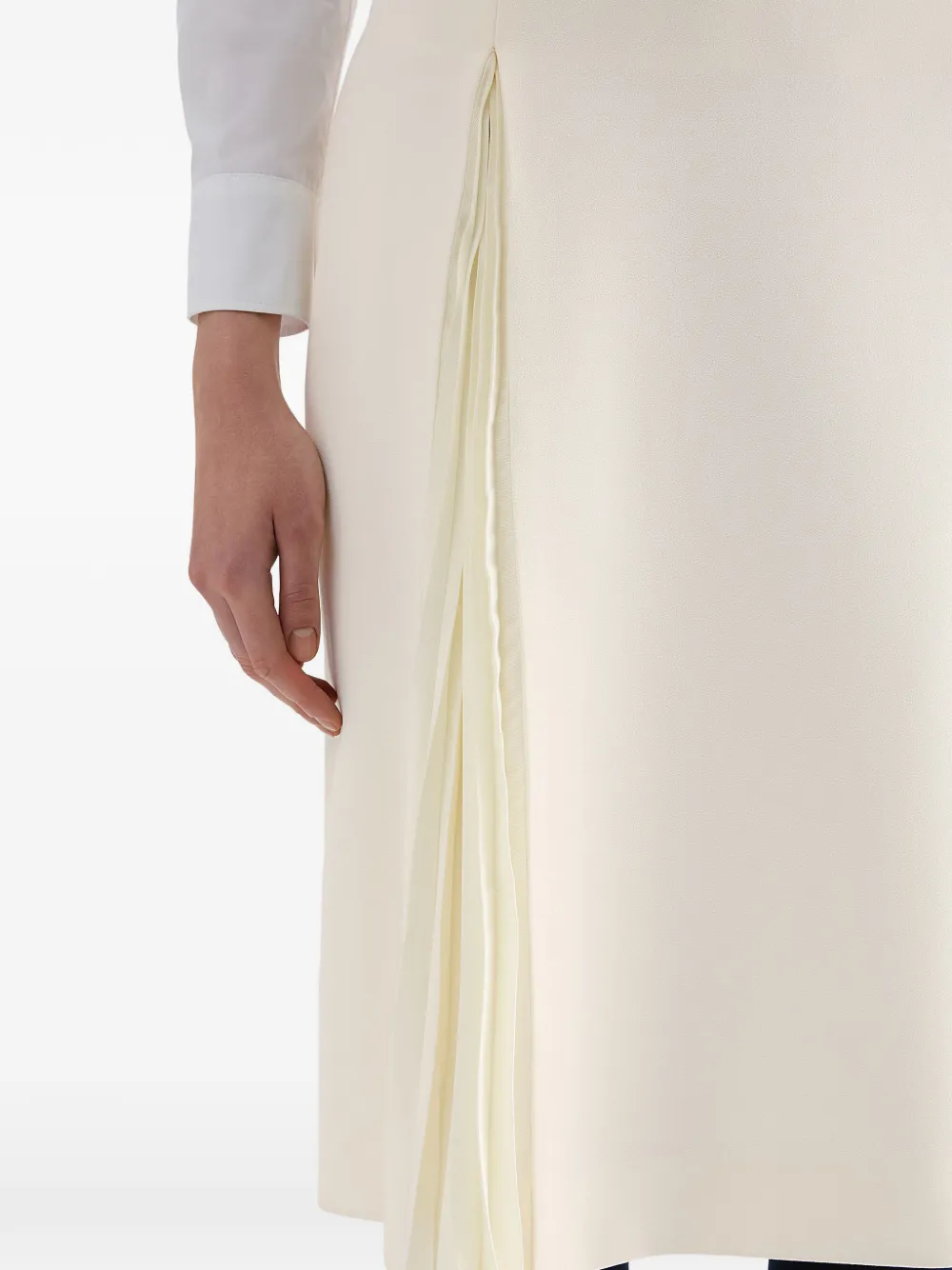 Jil Sander Asymmetrische plooirok Beige