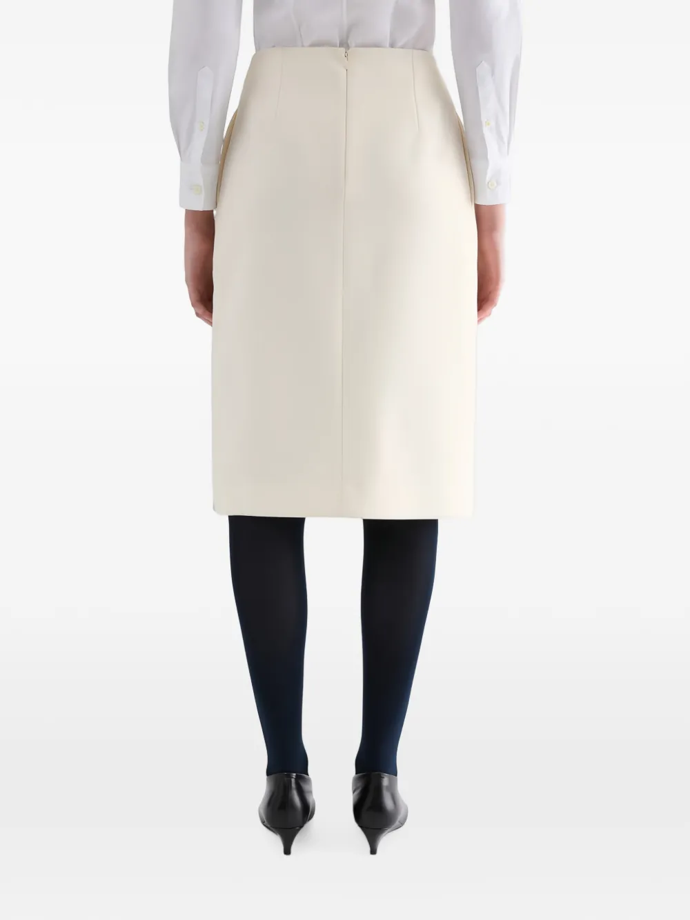 Jil Sander Asymmetrische plooirok Beige