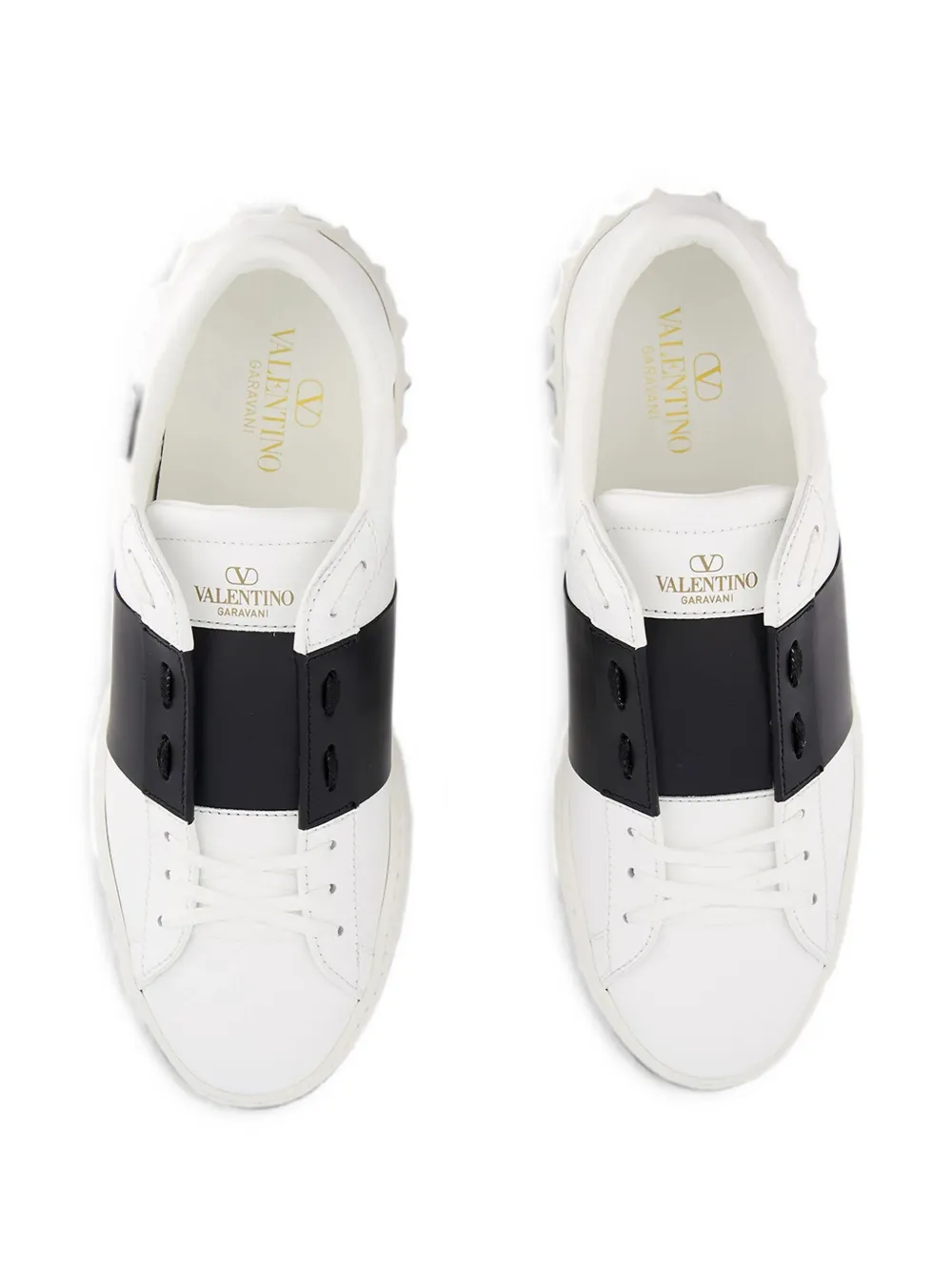 Valentino Garavani rockstud leather sneakers Wit