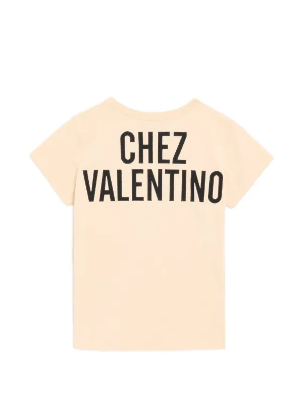 Valentino Garavani Printed Cotton T-Shirt | Orange | FARFETCH