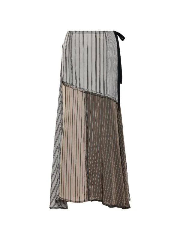 Maison Margiela Patchwork Maxi Skirt in Grey