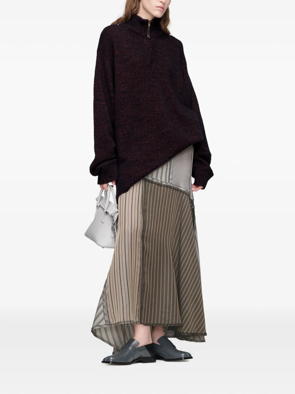 Maison Margiela Maxi-rok met patchwork Grijs