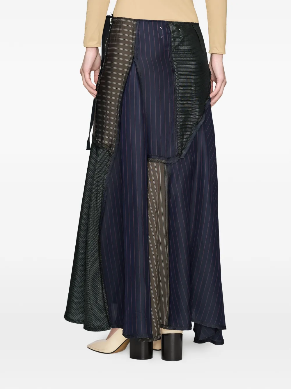 Maison Margiela Maxi-rok met patchwork Blauw