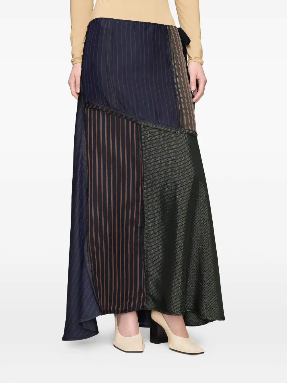 Maison Margiela Maxi-rok met patchwork Blauw