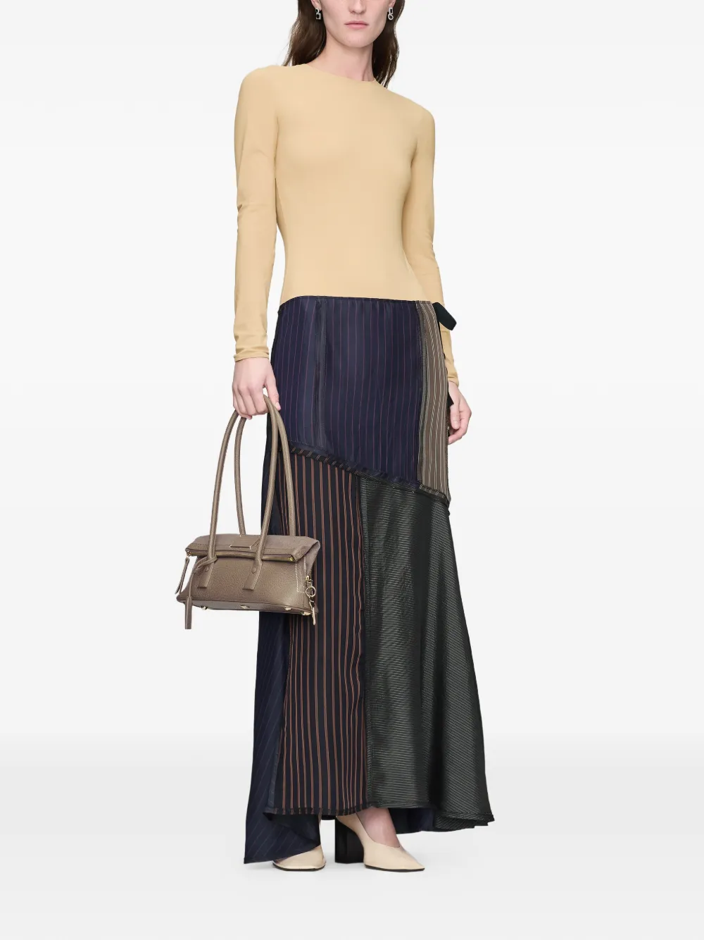 Maison Margiela Maxi-rok met patchwork Blauw