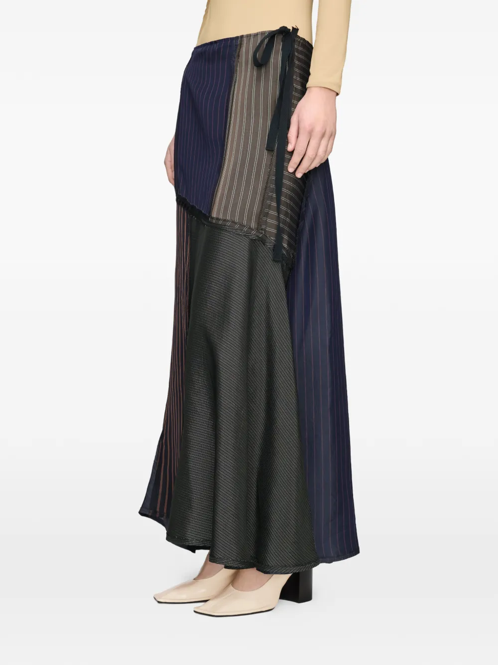 Maison Margiela Maxi-rok met patchwork Blauw