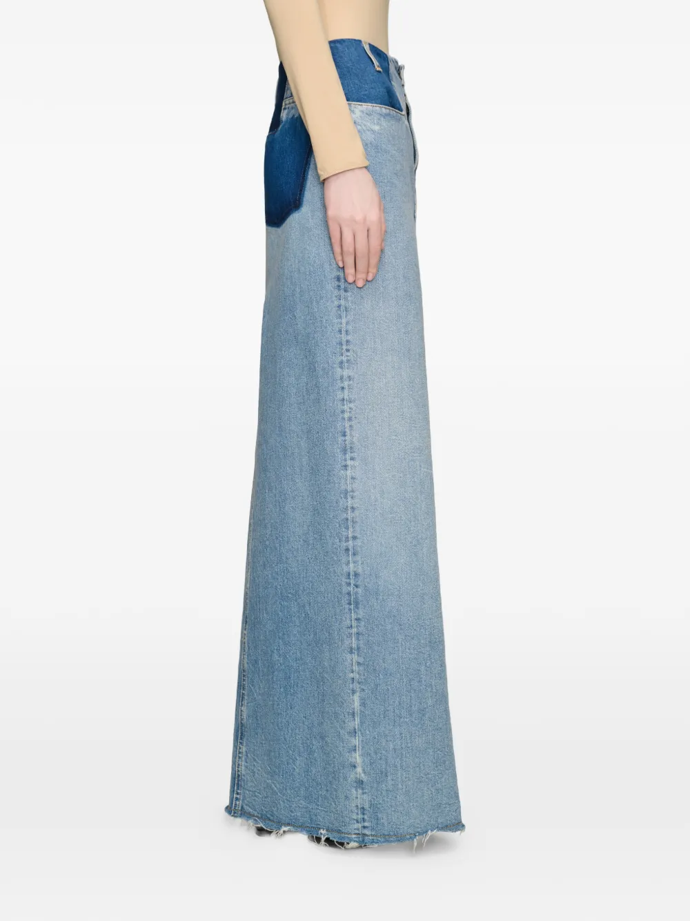 Maison Margiela Maxi-rok met patchwork Blauw