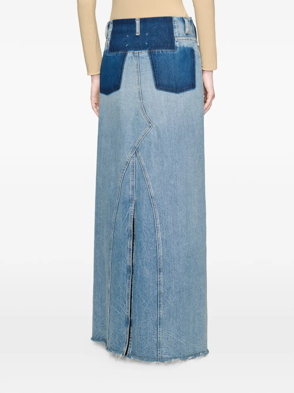 Maison Margiela Maxi-rok met patchwork Blauw
