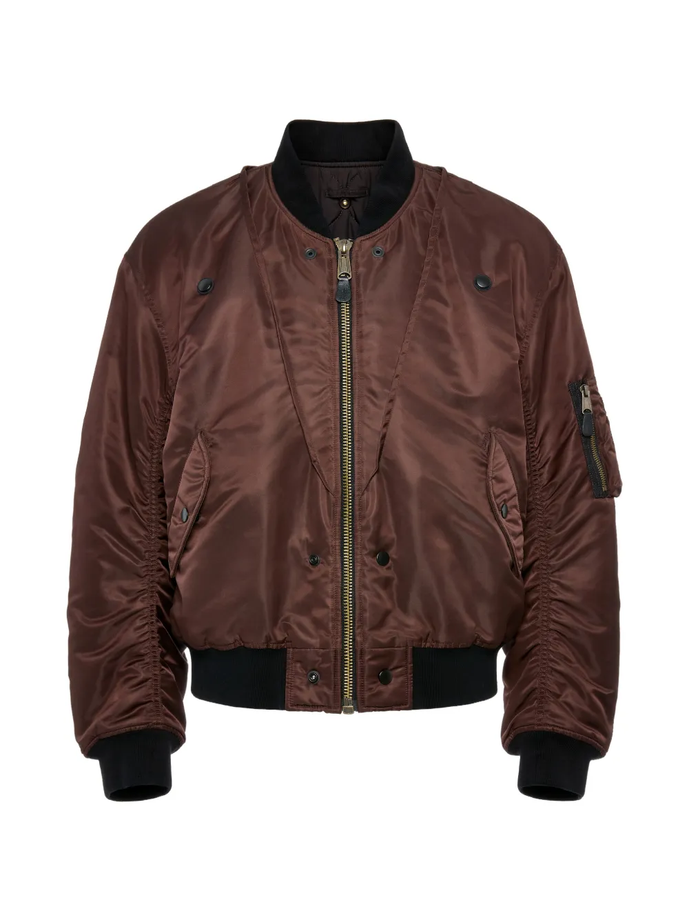 Maison Margiela Omkeerbaar bomberjack met stiksels Bruin