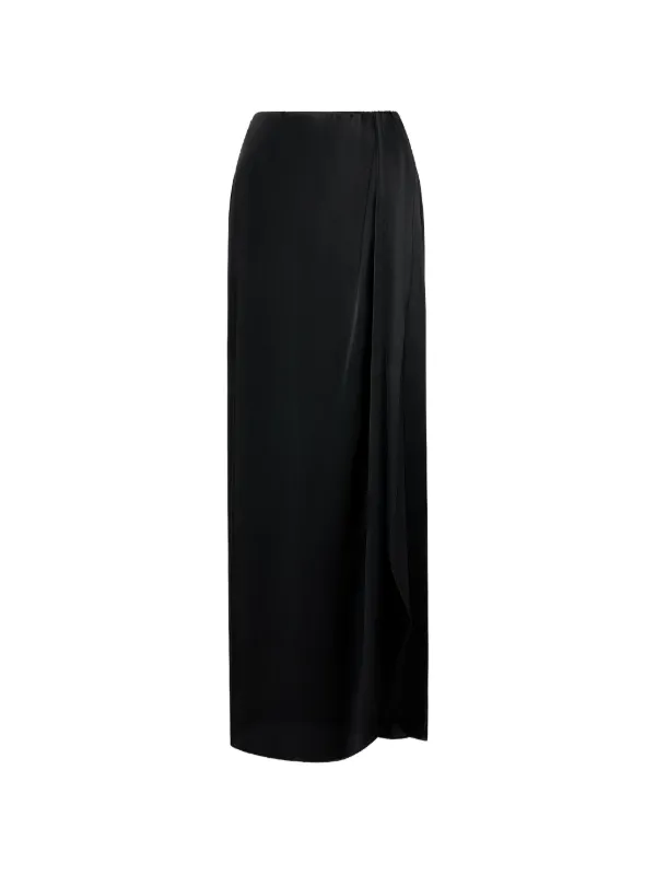 Maison Margiela Silk Draped Skirt in Black